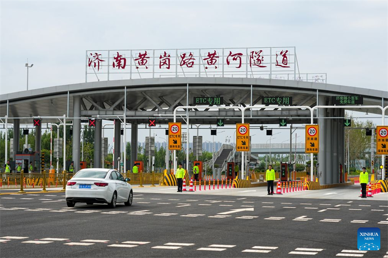 Shandong : un nouveau tunnel sous le fleuve Jaune ouvert à la circulation à Jinan