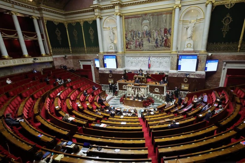 Photo prise le 2 février 2026 montrant une vue de l'Assemblée nationale à Paris, en France. (Xinhua/Henri Szwarc)