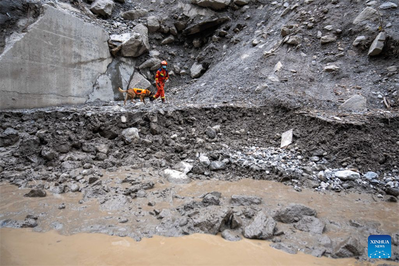 Xizang : les sauveteurs lancés dans une course contre la montre et les obstacles pour rechercher des survivants au poste frontalier de Gyirong