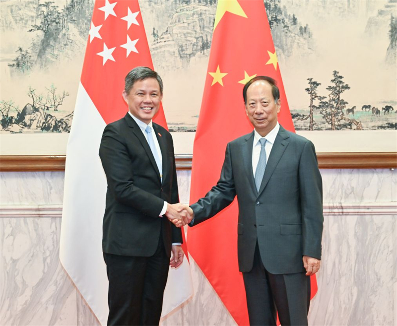Un haut responsable du PCC rencontre le ministre coordinateur des Services publics de Singapour
