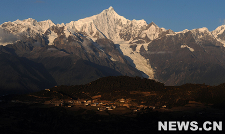 Chine: les beaux paysages du Mont Meri sous la neige 