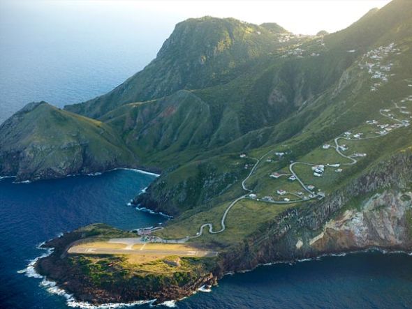 L'aéroport de Saba, Antilles, Pays-Bas