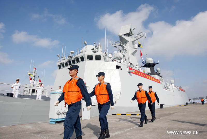Départ de la 13e flotte d'escorte chinoise vers les eaux somaliennes  (4)