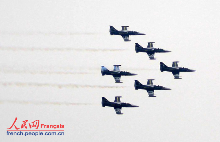 Patrouille Breitling : le dernier vol d' essai à l'Airshow China 2012 (4)