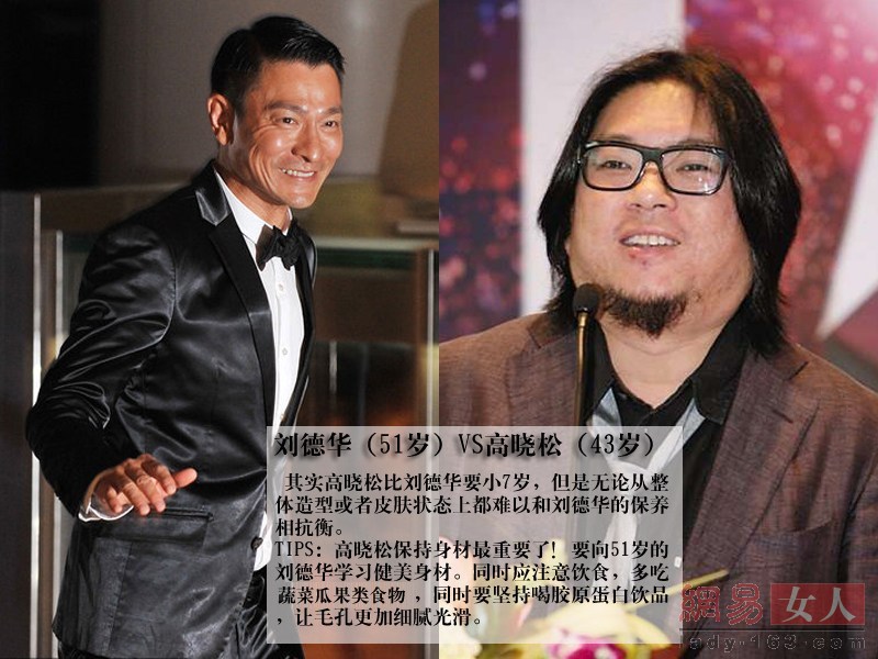 Andy Lau (51 ans) & Gao Xiaosong (43 ans)
