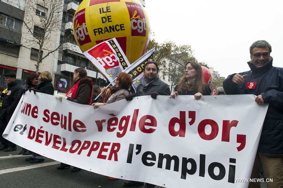 France: manifestation anti-austérité à Paris 