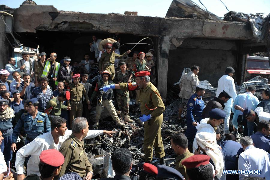 Yémen: crash d'un avion cargo militaire à Sanaa, 10 morts  (2)
