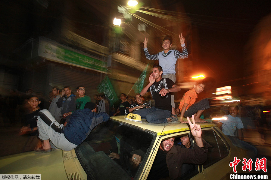 Gaza : des scènes de joie célèbrent le cessez- le-feu (5)