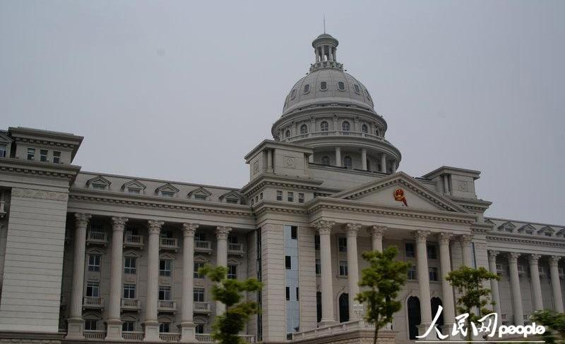 Un bâtiment public à Jiujiang, dans la province du Jiangxi.