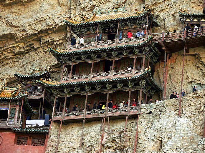 Le monastère suspendu Xuan kong dans la province du Shanxi en Chine.