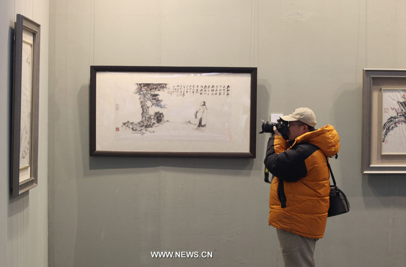 Des oeuvres exposées lors de la Foire internationale de l'art chinois de Beijing à Beijing, capitale chinoise, le 8 décembre 2012.