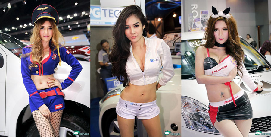 Thaïlande : les hôtesses sexy du Salon international de l'automobile