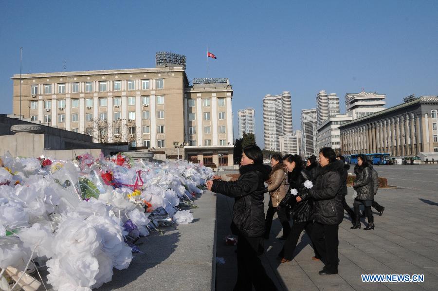 Le haut dirigeant de la RPDC et le peuple rend hommage à feu Kim Jong Il (6)