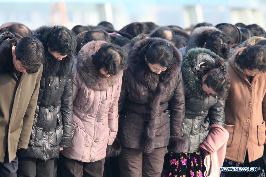 Le haut dirigeant de la RPDC et le peuple rend hommage à feu Kim Jong Il (4)