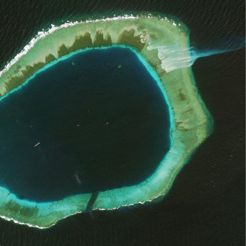 Le 8 août 2012, le récif Subi chinois qui se trouve sur la mer du Sud de Chine.