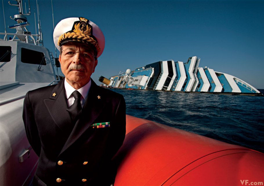 L'admiral Ilarione Dell'Anna, un des responsables des opérations de secours de la croisière Costa Concordia qui a fait naufrage sur la côte de l'île Giglio. (Photo : Jonas Fredwall Karlsson)