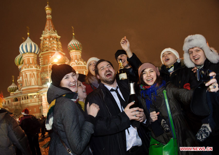 Photo prise le 1er janvier 2013 à Moscou en Russie