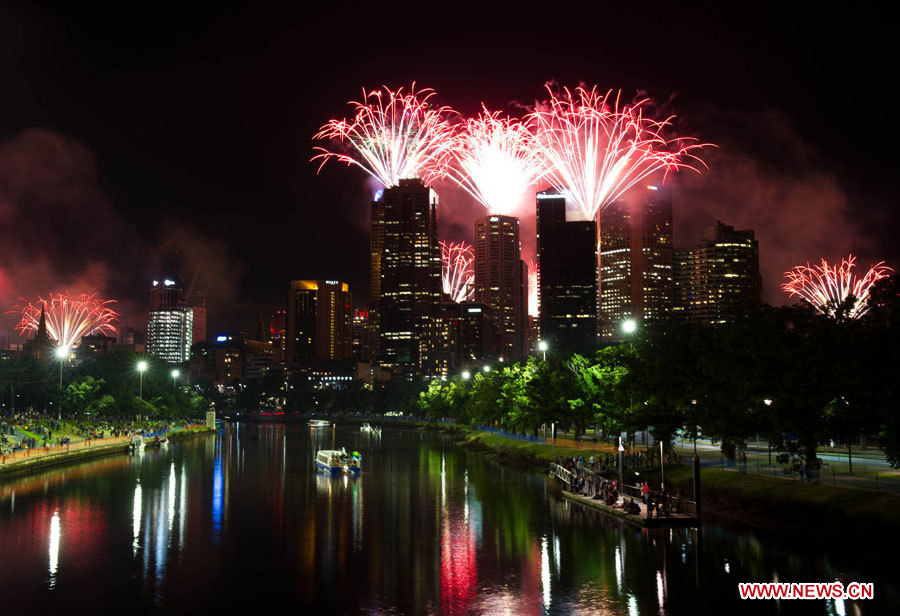 Photo prise le 1er janvier 2013 à Melbourne en Australie