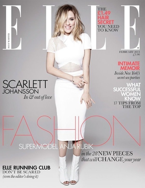 Scarlett Johansson en couverture du ELLE UK (2)