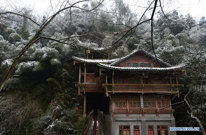 Chine : un bourg ancien enneigé (2)