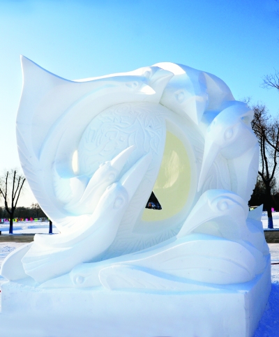 Concours de sculptures de neige à Harbin : l'équipe française remporte le titre (4)