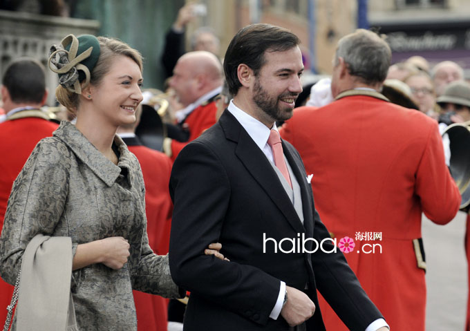 Le prince héritier Guillaume et son épouse Stéphanie de Lannoy