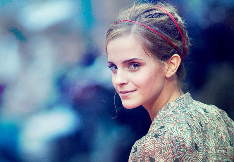 7 Emma Watson, connue pour son rôle d'Hermione dans la série des films Harry Porter.