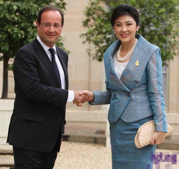 Yingluck Shinawatra et François Hollande