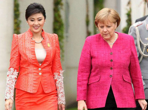 Yingluck Shinawatra et Angela Merkel