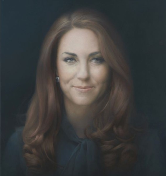 Le portrait de la Duchesse Kate, créé par l'artiste Paul Emsley, a été dévoilé le 11 janvier 2013 à la National Portrait Gallery de Londres. (Photo Source: chinadaily.com.cn)