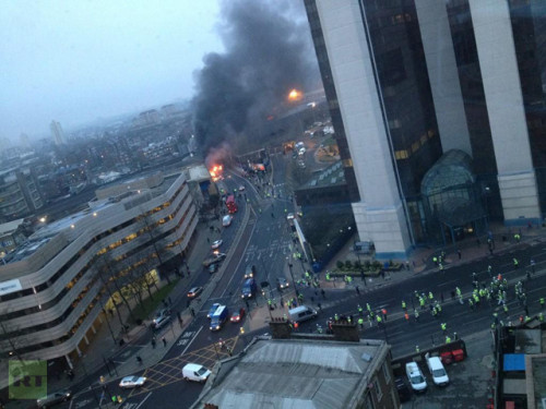 Un hélicoptère s'écrase dans le centre de Londres