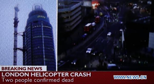 Deux morts dans un crash d'hélicoptère au centre-ville de Londres (3)