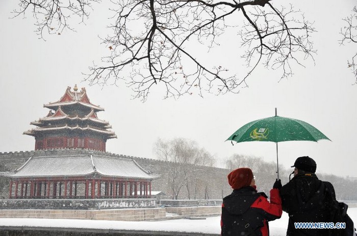 En images : Chutes de neige à Beijing