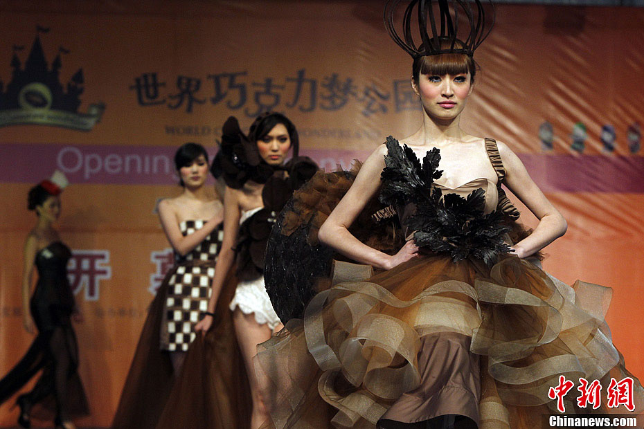Un défilé de mode en chocolat à Shanghai