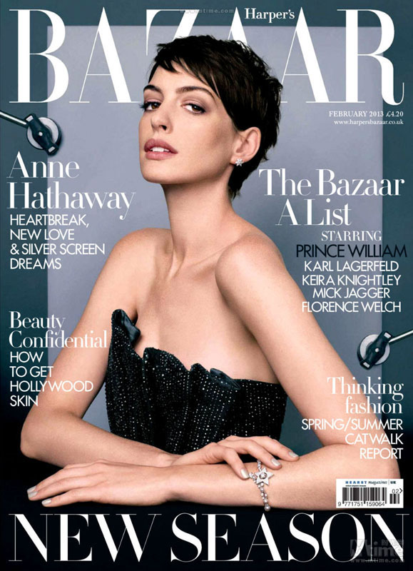 Anne Hathaway pose pour Harper's Bazaar UK 