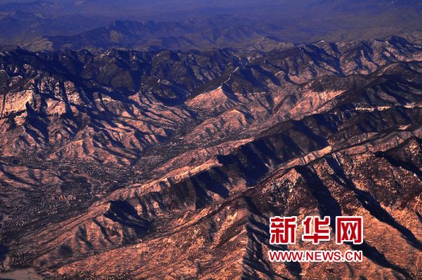 Shandong : vues aériennes des paysages après la neige (6)