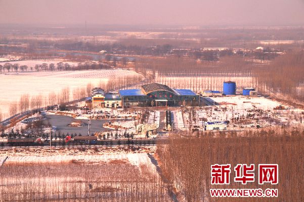 Shandong : vues aériennes des paysages après la neige (3)