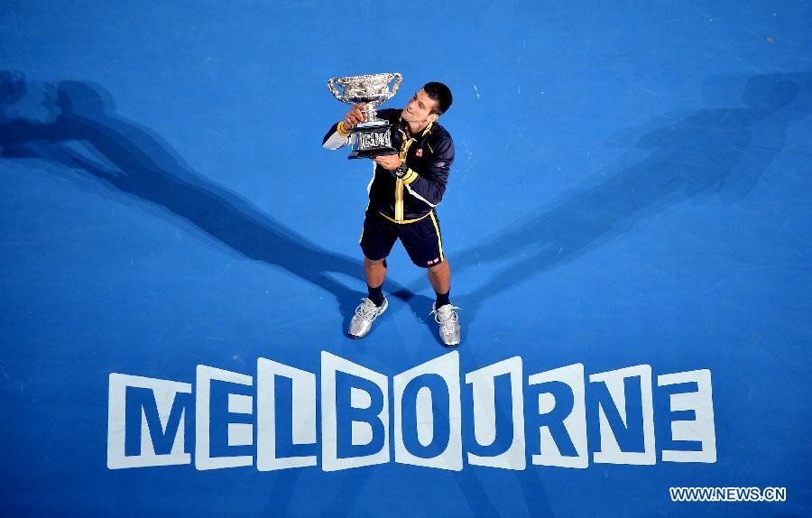 Tennis : Novak Djokovic remporte l'Open d'Australie 2013 (16)