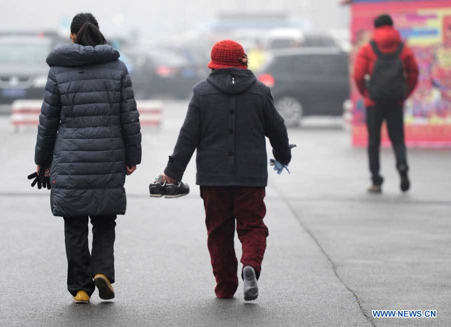 Beijing : le brouillard persiste malgré la pluie et les mesures anti-pollution (5)