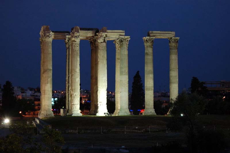 Le temple de Zeus, Athènes, Grèce