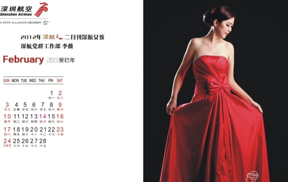 Les hôtesses du calendrier 2013 de Shenzhen Airlines (2)