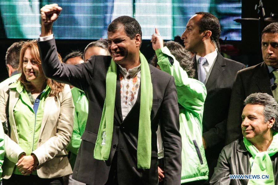 Correa réélu président de l'Equateur (résultats officiels)