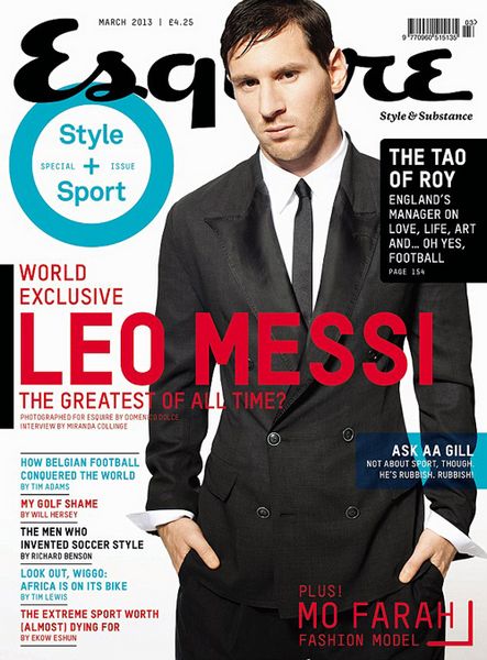 Messi fait la couverture du magazine Esquire