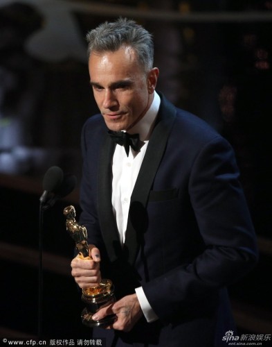 Meilleur acteur : Daniel Day-Lewis pour le rôle d'Abraham Lincoln dans Lincoln