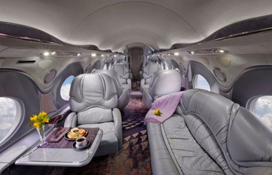 Les décorations luxueuses des avions