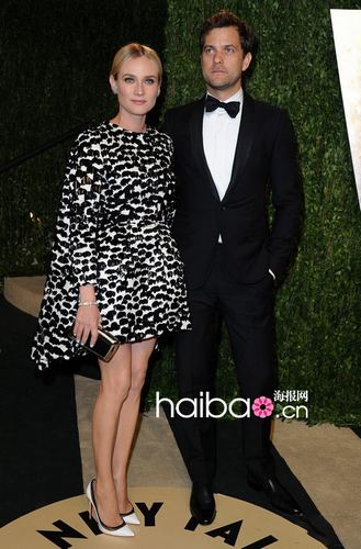 Le 24 février, Diane Kruger et son petit ami assistent à la soirée Vanity Fair qui a suivi la cérémonie des Oscars 2013.