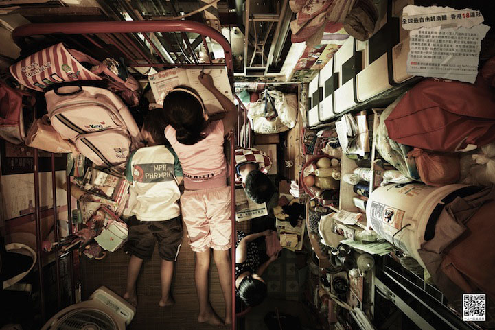 Photographie : la vie dans des espaces minuscules à Hong Kong
