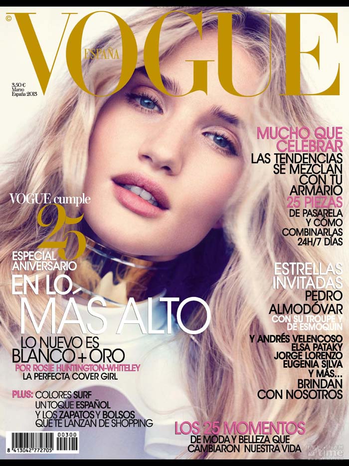 Le top-modèle Rosie Huntington-Whiteley en couverture de VOGUE Espagne (2)