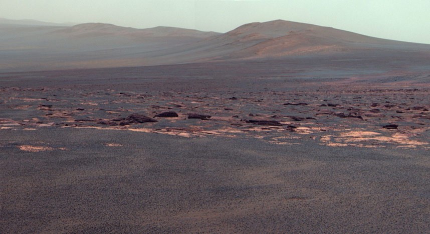 Une image prise par Opportunity pendant son avance vers le cratère Endeavour