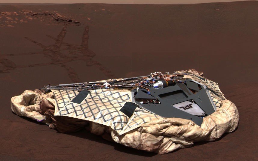 Le robot Opportunity s'est posé sur la surface de la planète rouge.